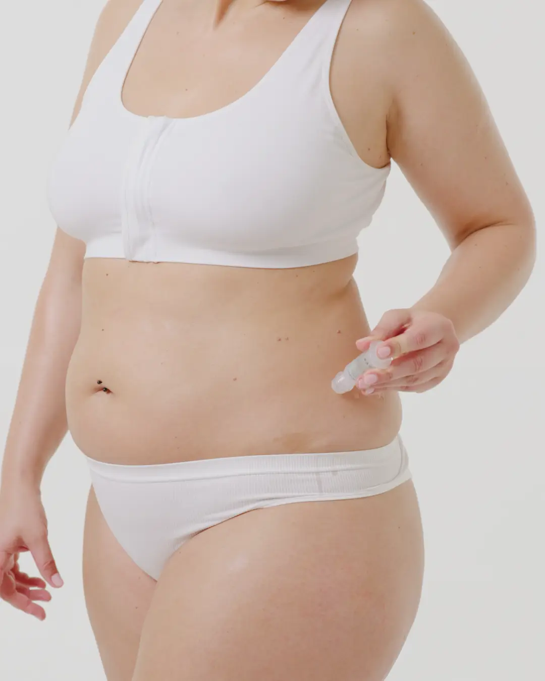 Anwendung: seitlicher Bauch
15 Pumpstöße pro Seite · rechte Seite